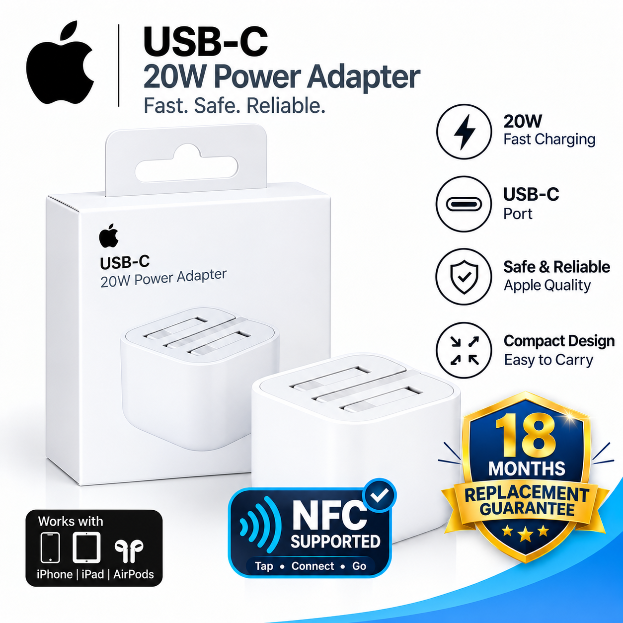 18 months guarantee-Apple 20W USB-C Power Adapter